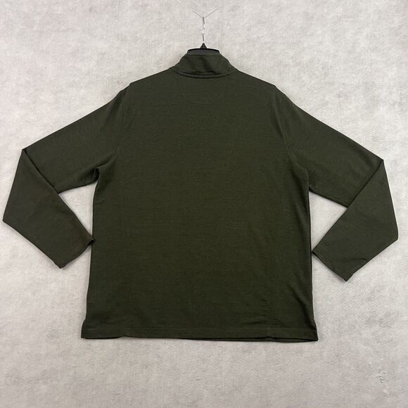 Orvis Quarter Zip Pullover Sweater Mens Size L Green Lightweight Long Sleeve - Picture 4 of 11